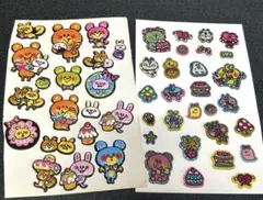 平成レトロ 動物カラフルキャラクターシール2セット