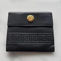 GIANNI VERSACE ジャンニヴェルサーチ 二つ折り財布 グレカ柄 黒のサムネイル