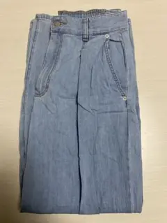 GU ワイドデニムパンツ レディース