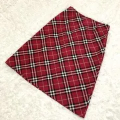 新品　BURBERRY BLUE LABEL ノバチェック 赤　スカートM
