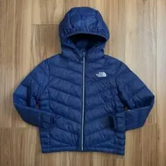 130ノースフェイス子供ネイビー紺ダウンジャケットパーカNORTHFACE