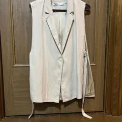 ZARA ベージュ ノースリーブジャケット