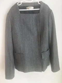 《超美品》FRAY.ID フレイアイディー　ノーカラージャケット　カシミア入り