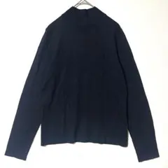 レリアン シルクカシミヤ混 ハイネックニット ネイビー 11 通勤 普段着 YM