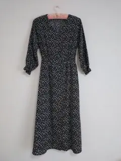 ハニーズ　 花柄　 ロングワンピース　Ｌ