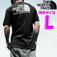 ノースフェイス バックプリント Tシャツ 黒 海外L 日本LL相当 tbk