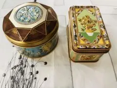 ゴッホ展 名古屋会場限定 アーモンド缶 ひまわり缶　青山デカーボ　２個セット