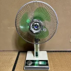 昭和レトロ/1970年代後半】希少リビング扇風機FUJI Silent Fan緑 