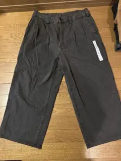 GU ダークグレー ワイドパンツ Lサイズ