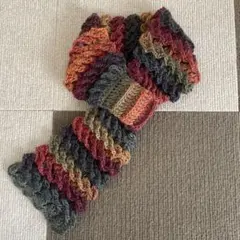 ハンドメイド　ショートマフラー