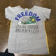 BREEZE サイズ120 グレーイエローTシャツ