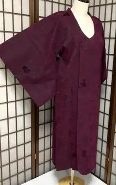 輪奈ビロード ロングコート地 寿光織 朱・緋色 正絹 反物 c179_3.jpg