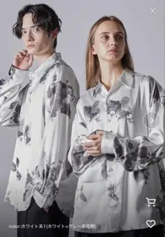 花柄デザイン 長袖シャツ Lサイズ　clel