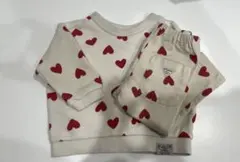 ハート柄トレーナー・パンツセット