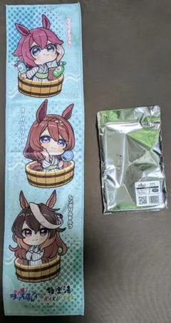 【ミニキャラ】ウマ娘 シンデレラグレイ　極楽湯　ラクスパ　コラボタオル
