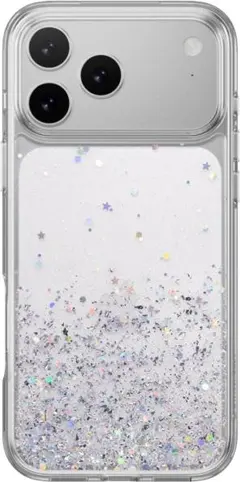 iPhone 17 Pro Max 対応 ケース クリア 星 グリッター