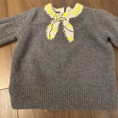 Bonpoint グレー だまし襟セーター 4