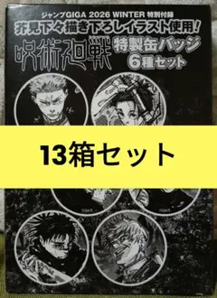 呪術廻戦 缶バッジ 13箱セットジャンプGIGA 2026WINTER 付録