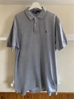 激レア 90s USA製 ラルフローレン ポロシャツ グレー L ゆるだぼ