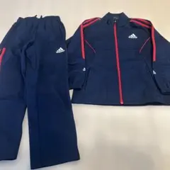 adidas ジャージ上下セット ネイビー/レッド130㎝