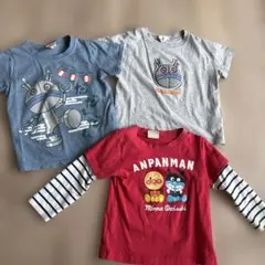 アンパンマン　だだんだん　Tシャツ 3枚セット　90 95 サイズ