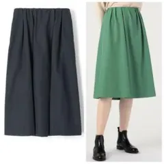 ☆BALLSEY マットグログランタックギャザースカート 32 チャコールグレーのサムネイル