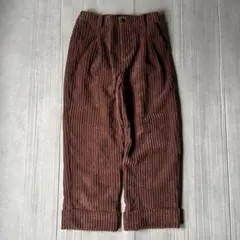 WONDER WONDER ロールアップ コーデュロイパンツ ブラウン M