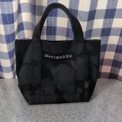 魔*う様 marimekko ブラック ドット柄 ハンドバッグのサムネイル