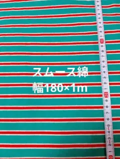 スムース編ニット生地 ストライプ 180cm×1m