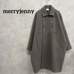 メリージェニー　ルーズコート　ダブルボタン　モカ系　フリーサイズのサムネイル