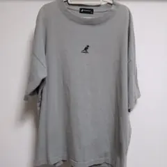 KANGOL カンゴール ロゴ刺繍 Tシャツ グレー Lサイズ　ビックサイズのサムネイル