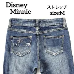 Disney Minnie ストレートデニム　ストレッチ　ビジュー　Mのサムネイル