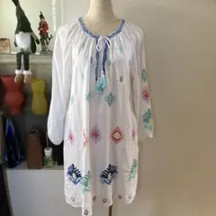 ★ハワイ購入★【Tommy Bahama】トミーバハマ　刺繍　ワンピース　綿