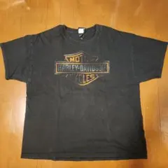 USA製 XL 00s ハーレーダビッドソン Tシャツ 星条旗 VF製 黒 | Mercari