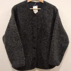 UNIQLO ボアフリース リラックス カーディガン ダークグレー