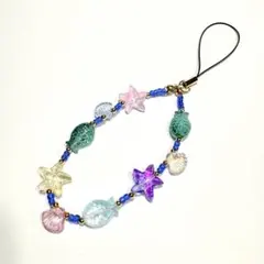硝子の魚ビーズストラップ
