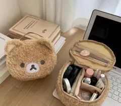 新品 リラックマ フェイス型 ポーチ