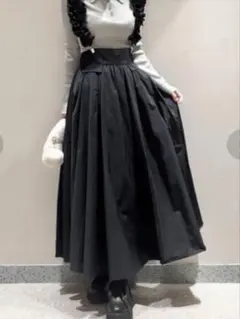 ☆épine チュールレースキルティングワンピース ロング丈 Sサイズ 黒 