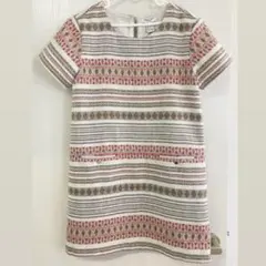 【美品】Forever21 キッズ 140-150 エスニック 半袖ワンピース
