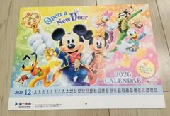 新品未使用　2026年 ディズニー 壁掛けカレンダー 第一生命　隠れミッキーのサムネイル