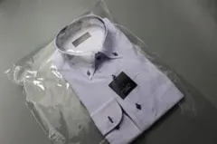 BDワイシャツL(41-84)形態安定ブルー/ストライプ柄UND105/016