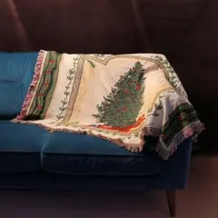 新品 ジャガード マルチ クロス C.TR ダルトン ブランケット クリスマス