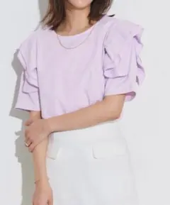 s*e様 【セール】ドライタッチラッフルフリルスリーブTシャツ ピエロ　pierのサムネイル