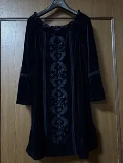 【極美品♡希少46】ローズティアラ　ふんわり刺繍レースバックシフォンワンピース Rose Tiara(ローズティアラ) | レディースファッション【JUNIOR