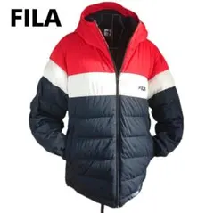 ★美品★ FILA フィラ メンズ ダウンジャケット トリコロールカラー XL