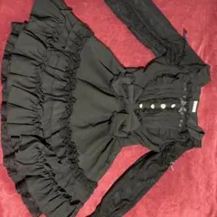 LIZLISA ティアラリボンティアードワンピース ブラック