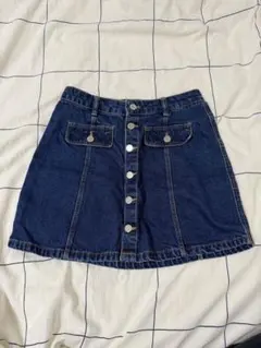ZARAダークブルー デニムミニスカート