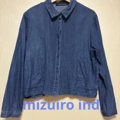 大人気 mizuiro ind デニム ショート丈シャツジャケット濃紺 - メルカリ