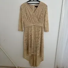 ベージュ ワンピース パーティドレス