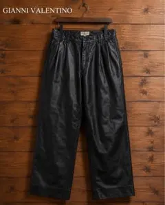 90s GIANNI VALENTINO 牛革 レザーパンツ 黒 ワイド Y2K 2026年最新】GIANNI VALENTINO メンズ パンツ その他の人気アイテム